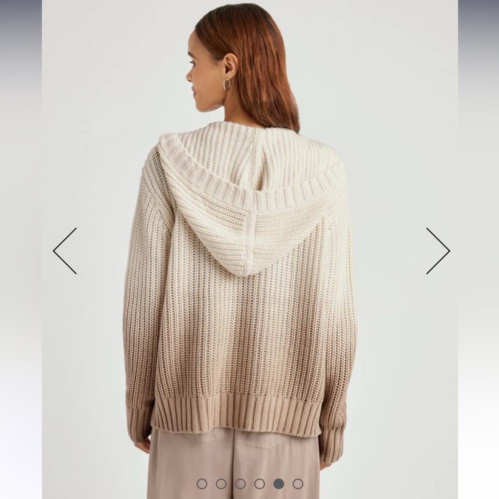 NWT Splendid Raya ombre knit open cardigan with hoodie
